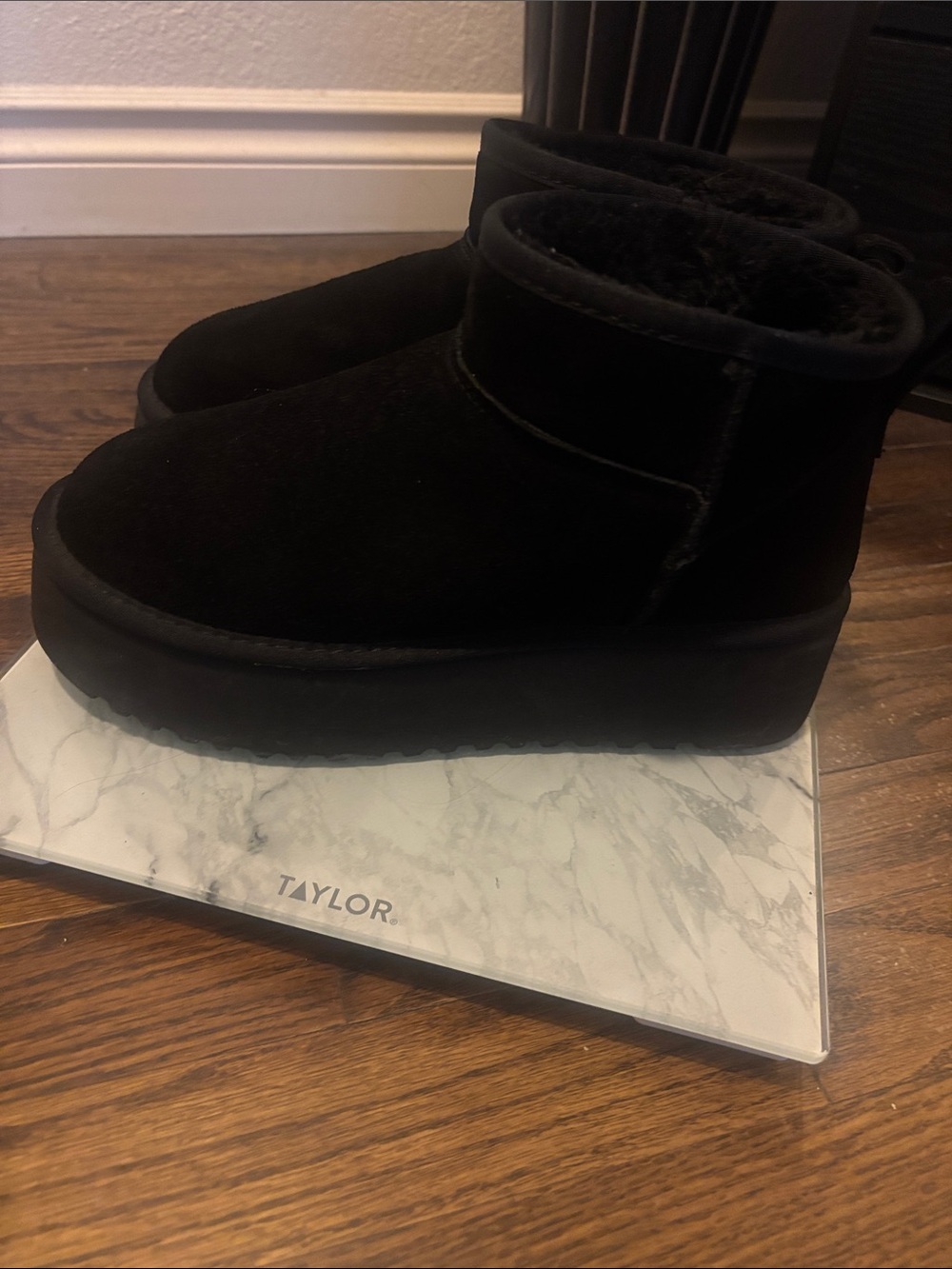 Project Cloud “Ugg style” Black Platform Ankle Boots - Women's Cozy Slip-On